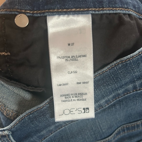Joe’s Jeans Mid Rise Cropped Raw Hem Jeans Size 27 Medium Wash - Picture 8 of 11
